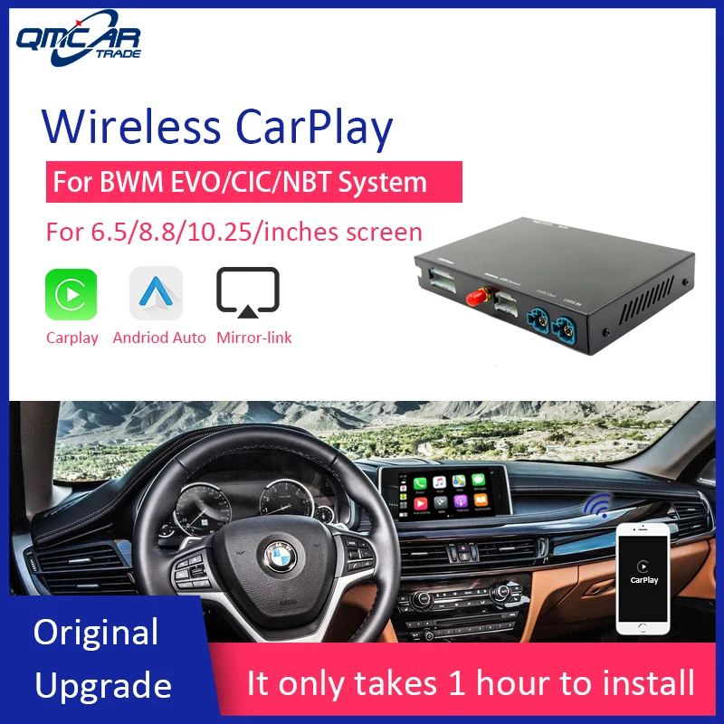 Wireless Apple CarPlay Carlinkit for BWM CIC/NBT/EVO System 6.5/8.8/10.23 Inch Android Auto Car play Support Mirrorlink