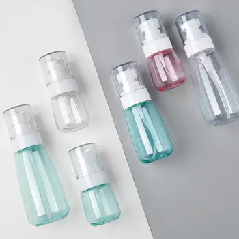

5Pcs Transparent Empty Spray Bottles 30ml/60ml/80ml/100ml Mini Portable Refillable Container Lotion Pump Cosmetic Dispenser