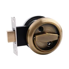 Brass Invisible Door Lock 201 Stainless Steel Door Knobs Copper Cabinet Double-sided Handle Pulls 76*76mm Square Tongue Lock