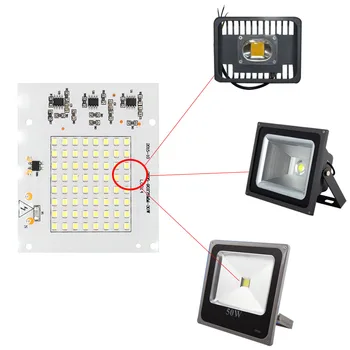 

LED Chips Lamp Smart IC 220V Input 10W 20W 30W 50W 100W Lamp AC220-240V Diodes Light Beads SMD2835 For Outdoor Floodlight DIY