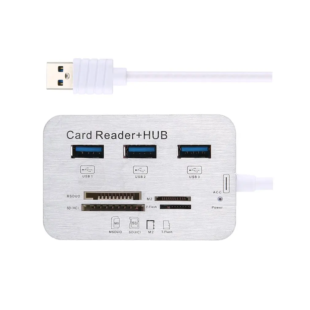USB концентратор 3,0 Мульти USB 3,0 разветвитель концентратор 3 порта Мульти USB кардридер супер скорость микро хаб для компьютера аксессуары