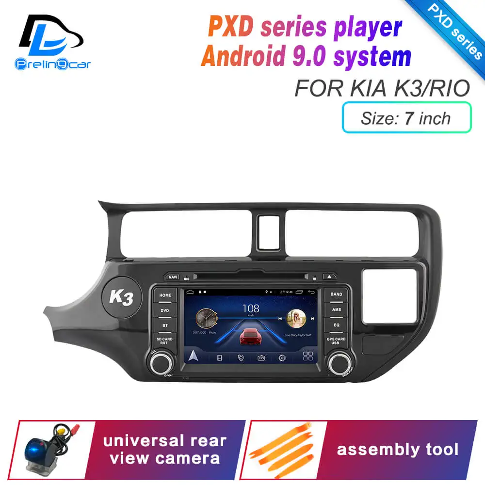 Android 9,0 DSP сабвуфер 4G Lte мультимедийный dvd-плеер для KIA K3 K3 RIO подголовник автомобиля монитор Радио Стерео навигационная система - Цвет: PXD 8 inch K3RIO