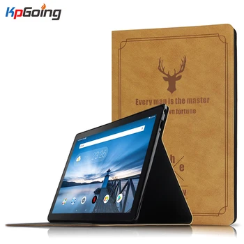 

for Lenovo Tab YT-X705F Tablet 10.1 Inch Elk Deer Head Protective Case Skin for Lenovo Tab 5 Stand Cover Case