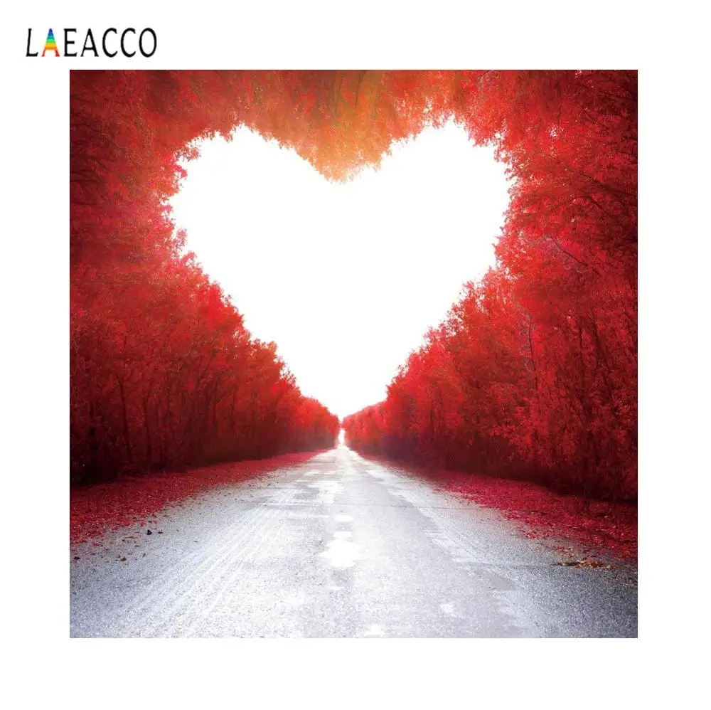

Laeacco Valentine's Day Wedding Love Heart Forest Scape Photography Backdrop Customized Photographic Background For Photo Studio
