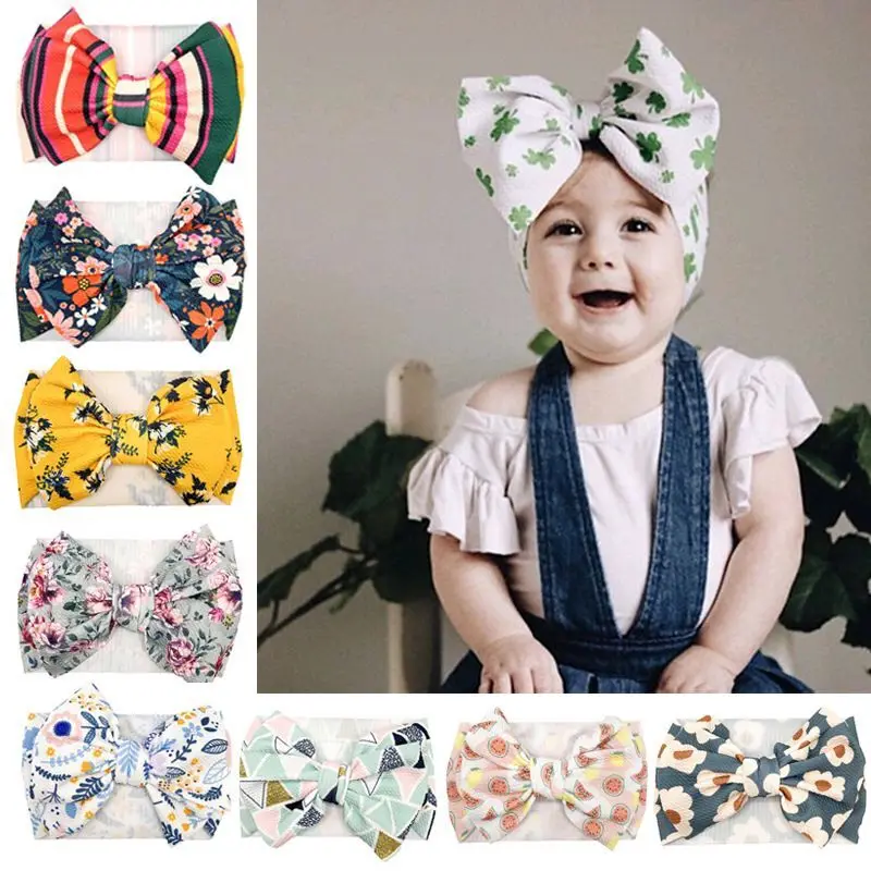 30pc-lot-large-knot-hair-bow-headband-for-girls-2021-new-baby-floral-prints-waffle-fabric-bow-headbands-kids-adjustable-turban