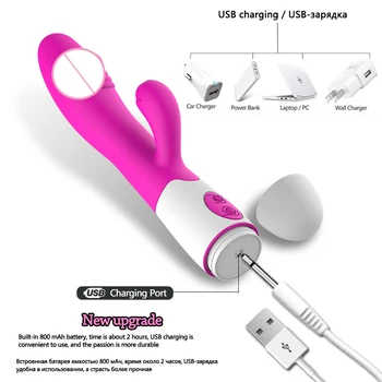 Electric 30 Speeds Vibrating Dildo Sex Toys for Women Rabbit Vibrator Vagina Clitoris Female Massager Masturbation Sex Products 3