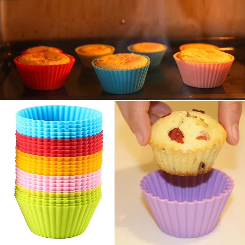 Силиконовая форма для выпечки в форме цветка круглой формы звезды Muffin Формы