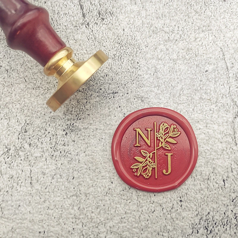 DIY anpassen doppel Name 2 initialen personalisierte Brief stempel/Siegellack/hochzeit Wachs ...