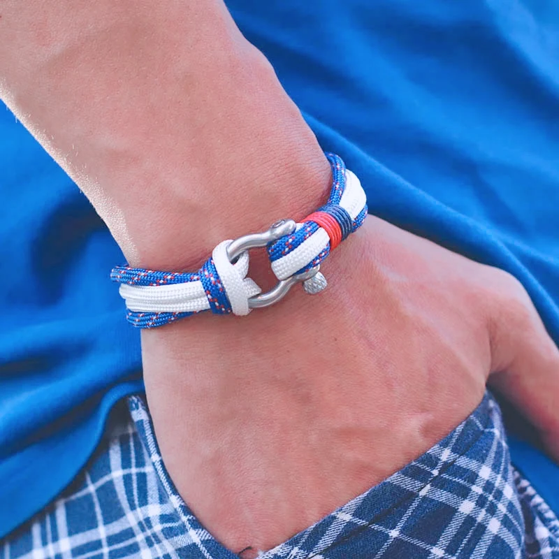 Creative Multilayer Paracord Bracelet Homme Detachable Horseshoe Buckle Stainless Steel Braslet For Men Survival Brazalete Joias
