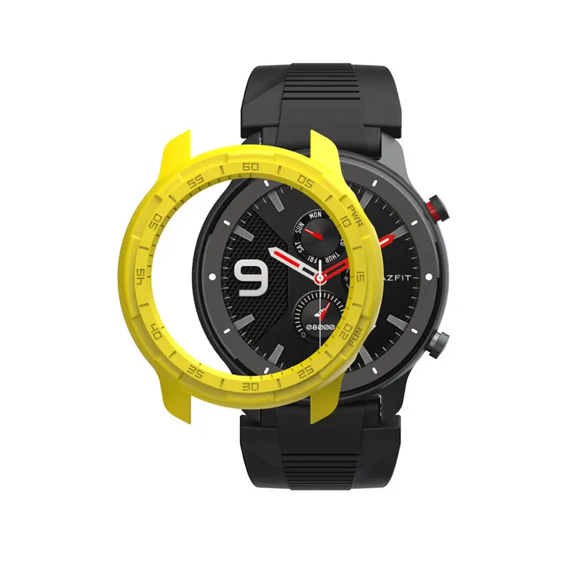 Для Amazfit GTR 47 мм чехол защитный чехол умных часов для Xiaomi Huami Smartwatch крышка аксессуары - Цвет: Цвет: желтый