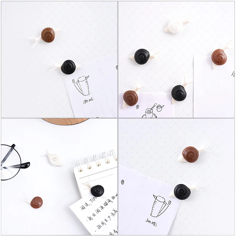 

New 5PCS Snail Stereo Style 3D Refrigerator Magnetic Message Board Stickers Blackboard Magnetic Stickers Cute Home Decor Gift