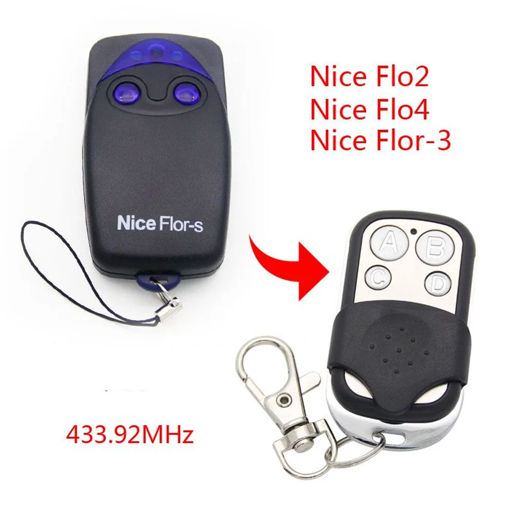 

Nice Flor-s FLO remote control 433.92mhz gate garage door Nice 433mhz remote control