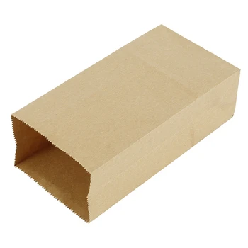 

100Pcs Kraft Paper Bags Food Tea Small Gift Bag Sandwich Bread Bags Party Wedding Supplies Wrapping Gift Takeout Bag