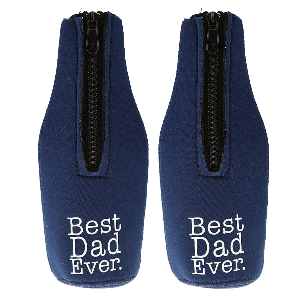 2x Wedding Party Neoprene Beer Bottle Holder Cooler Sleeve Drinking Cover Bag
