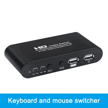 

New Hot 2 Port 4K USB HDMI KVM Switcher Video Display Hot Key Switch for PC Laptop