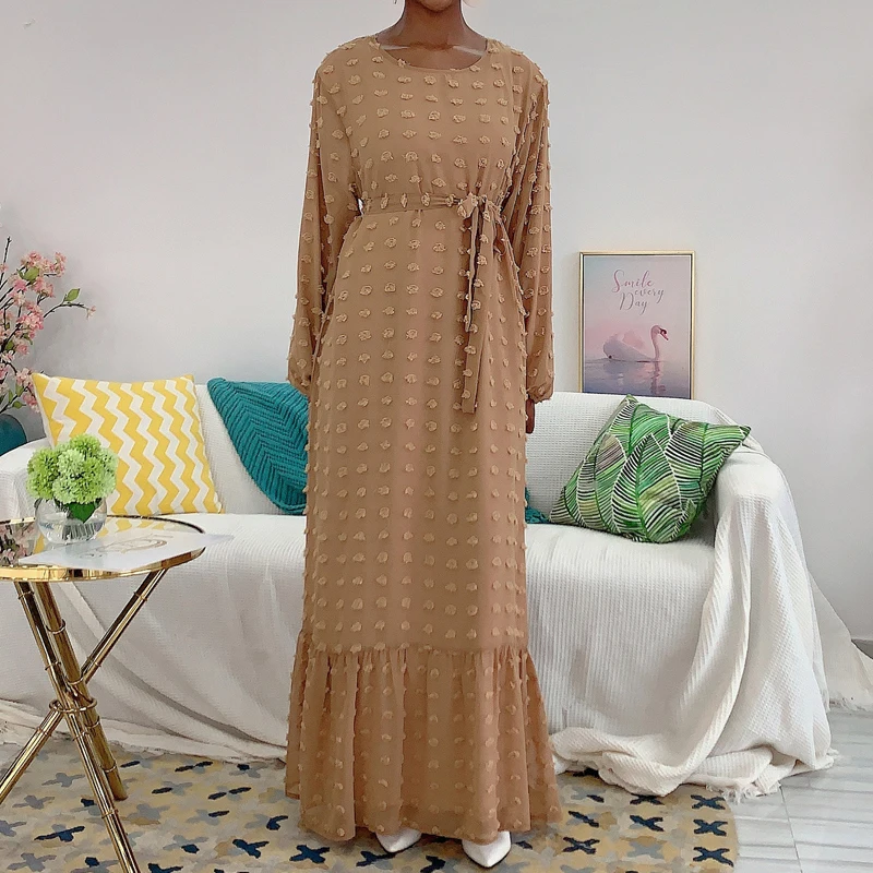 Elegant Muslim Pom Pom Abaya Abaya dress Cardigan