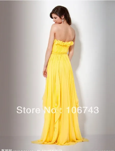 Вампир vestido Формальное платье de soiree элегантные желтые с длинным шлейфом вечерние платья для выпускного вечера платья для матери невесты