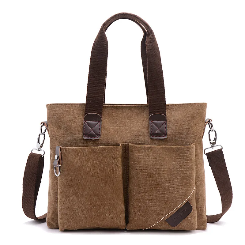 2019 модный простой мужской портфель, Корейская повседневная мужская сумка через плечо, дышащая водонепроницаемая деловая сумка для
