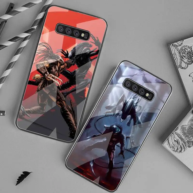 Чехол для телефона Alien Vs Predator закаленное стекло Samsung S20 Plus S7 S8 S9 S10 Note 8 9 10 | Мобильные