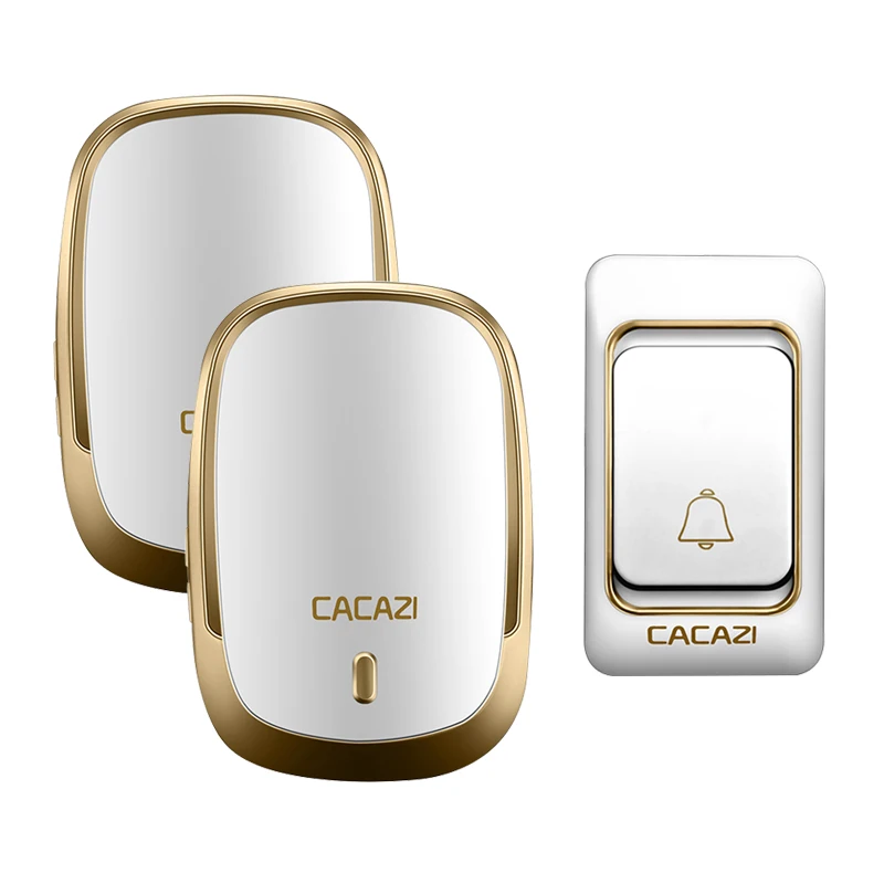 Звонок дверной CACAZI беспроводной 200 м 4 громкости 36 сигналов|wireless doorbell|doorbell