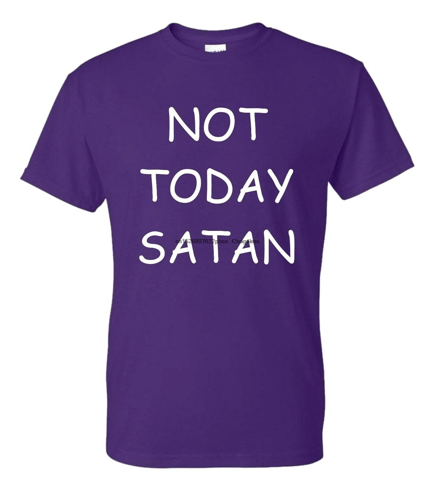 Not Today Satan забавная футболка христианская религиозная унисекс S-5XL | Мужская одежда