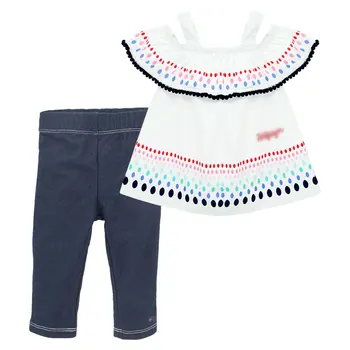 

Honeyzone Vetement Enfant Fille Baby Girl Clothes Set Roupa Infantil Kids Girls Vest Sleeveless Tshirt Pants Outfit Clothing Set