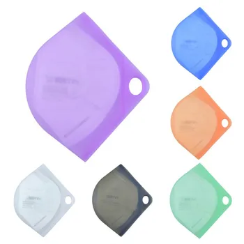 

1PC Silicone Flat Type Mask Storage Box Mask Temporary Clip Dust-proof Pollution-proof Security Mask Holder Bags Artifact9