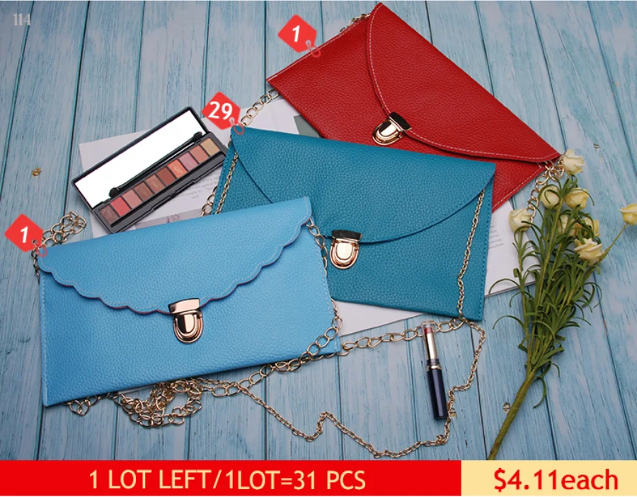 DOMIL RTS Lot Sale Metal Long Shoulder Strap PU Envelope Clutch With Hasp AliExpress