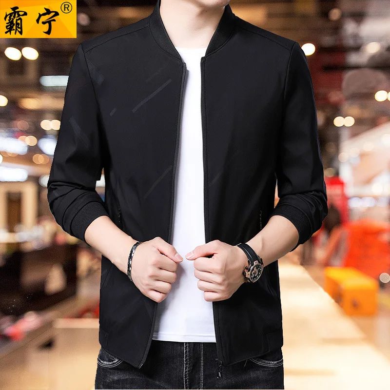 

2019 Autumn New Style Middle-aged MEN'S Jacket Large Size Stand Collar Fashion Daddy Clothes Casual Coat 40-50-Year-Old