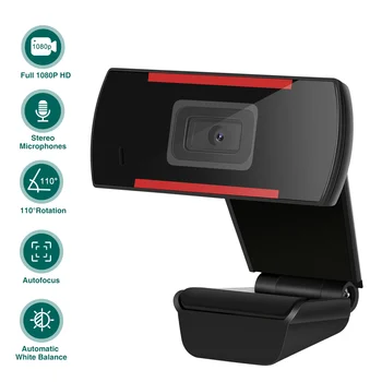 

Webcam HD 1080P Web Camera with Microphone for PC Laptop Video Calling Conferencing KQS8