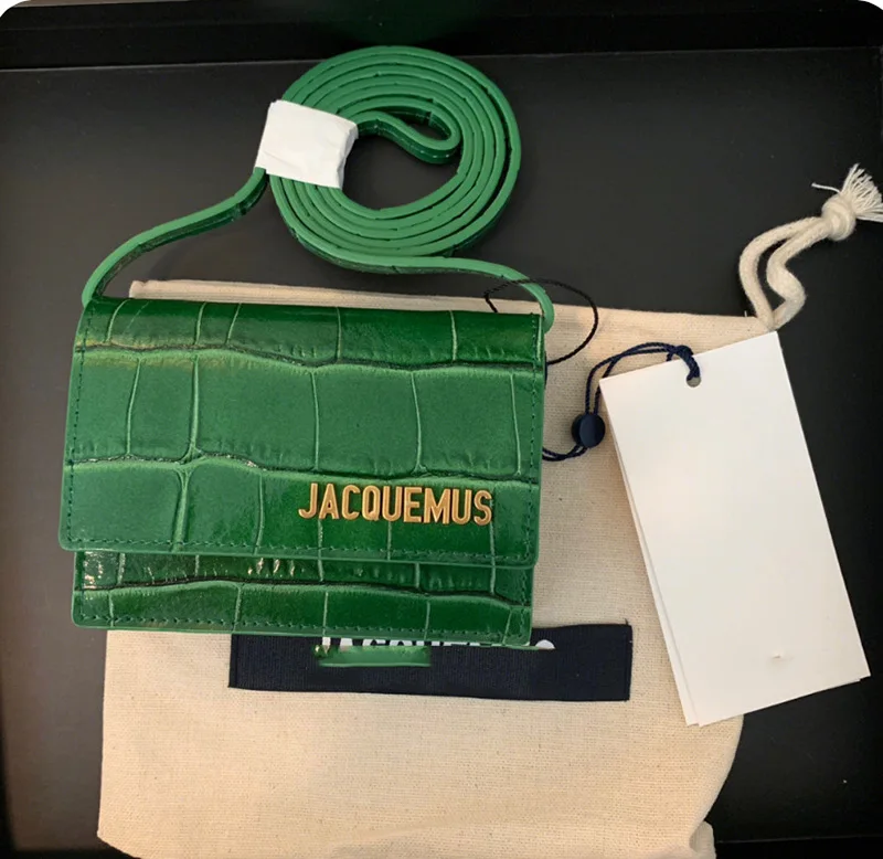small green CASMOR дизайнерские сумки известного бренда Jacquemus, женские маленькие сумки, модные сумки на плечо с буквенным принтом, женские мини-сумки-мессенджеры - Цвет: small green