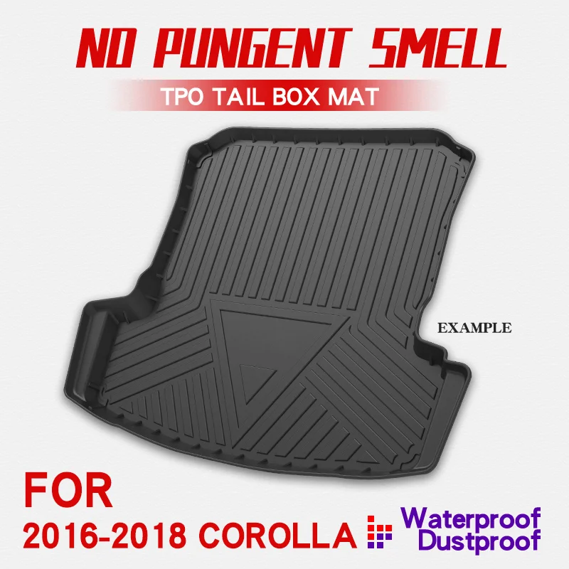 

Rear Cargo Boot Liner Trunk Floor Mat Tray Carpet Mats Mud Kick Car Accessories For Toyota COROLLA HYBRID 2016 2017 2018