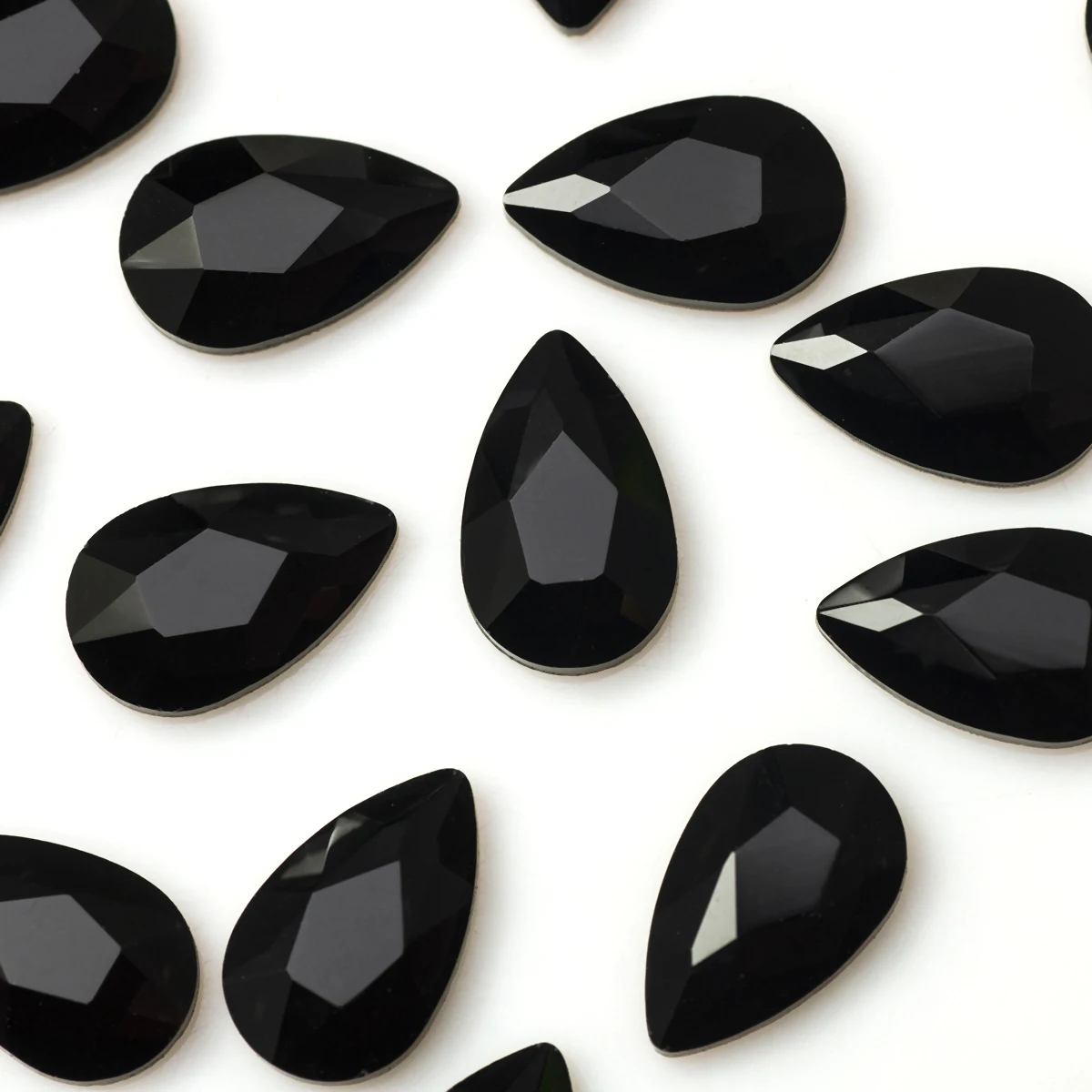 5x8mm 100pcs Flatback Colorful Drop Nail Rhinestones For Nails Art Crystal Glass Stone Manicure 3D Shiny Garment Decorations