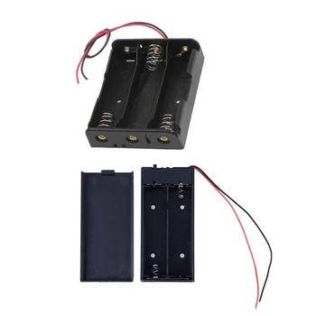 

Series 3.7V Flat Tip Battery Holder Case for 3 x 18650 Batteries & 3.7V 2X 18650 Battery Holder Connector Storage Case