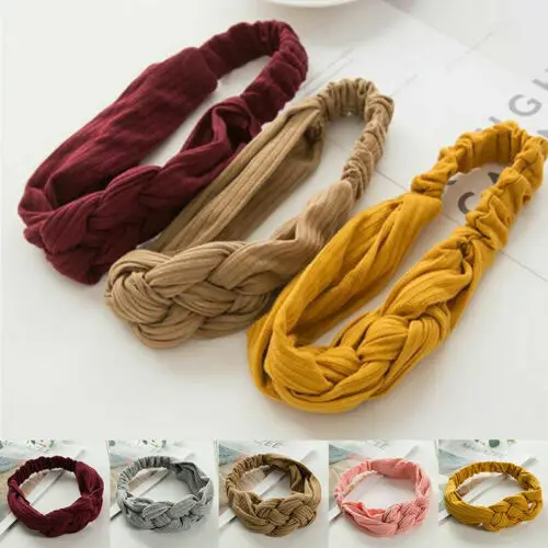 

Knot Cross Tie Solid 1 PC Fashion Hair Band Hairband Knitted rib Girls Bow Hoop Hair Accessories Velvet Twist Headband