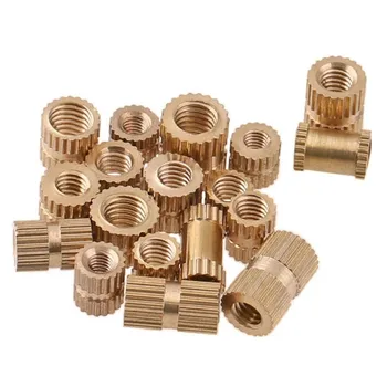 

Hot Sale 20-100pcs m1.4 M2 M2.5 M3 M4 M5 M6 M8 Braas insert nut Injection Molding Brass Knurled Thread Inserts Nuts