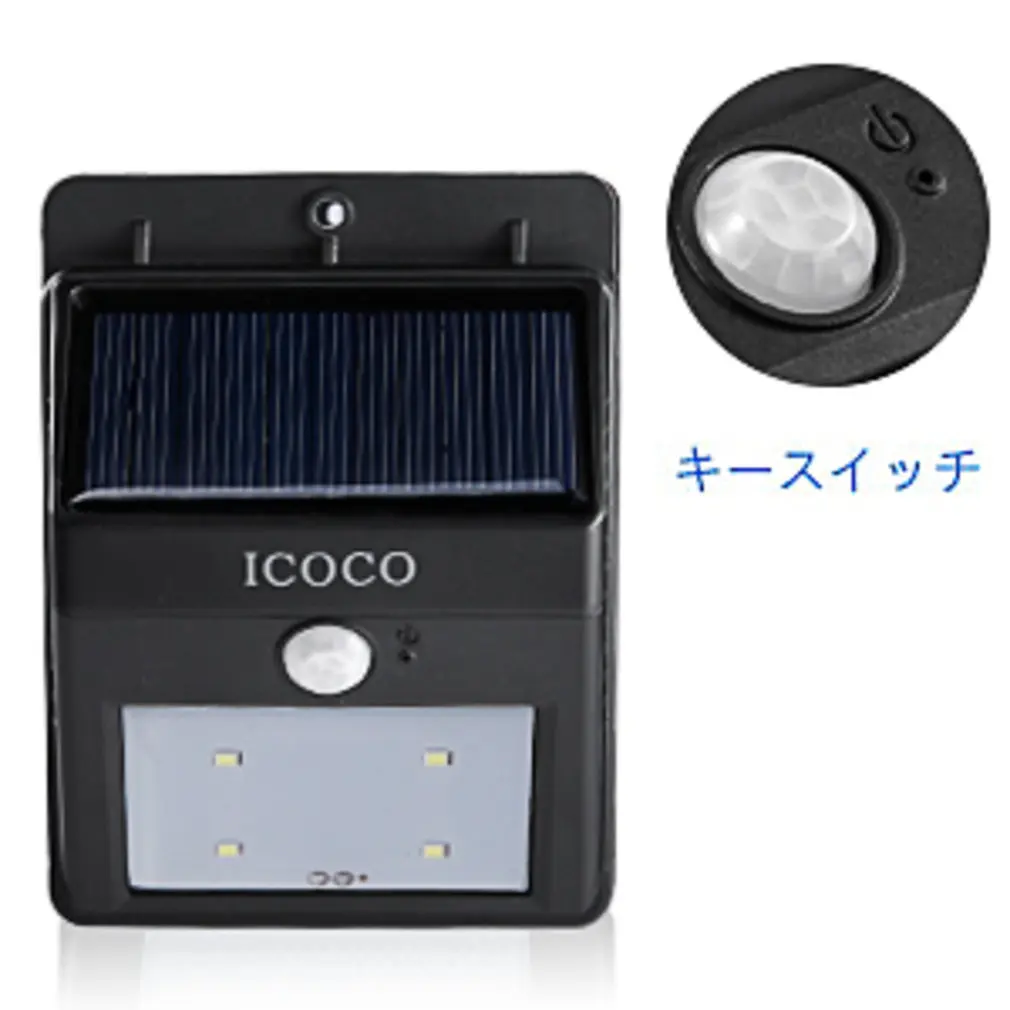 ICOCO умный Безопасный светодиодный светильник, солнечный PIR датчик движения, водонепроницаемый Солнечный настенный светильник, термостойкий прочный