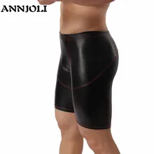 ANNJOLI мужские брюки средней длины из искусственной кожи, обтягивающие леггинсы для женщин, сексуальные, динамичные, красные, строгие, облегающие, модные