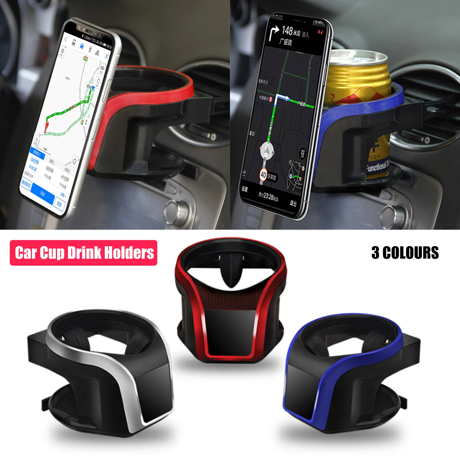 Car Cup Holder Outlet Air Vent Mount Can Holder Vents Cup Rack