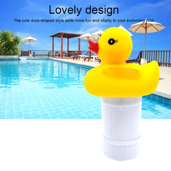 

Hot Tub Cleaning Equipment Chemical Tablet Dispenser Swimming Pool Garden Container PP Duck Shape Cute Auto Floating Outdoor Spa