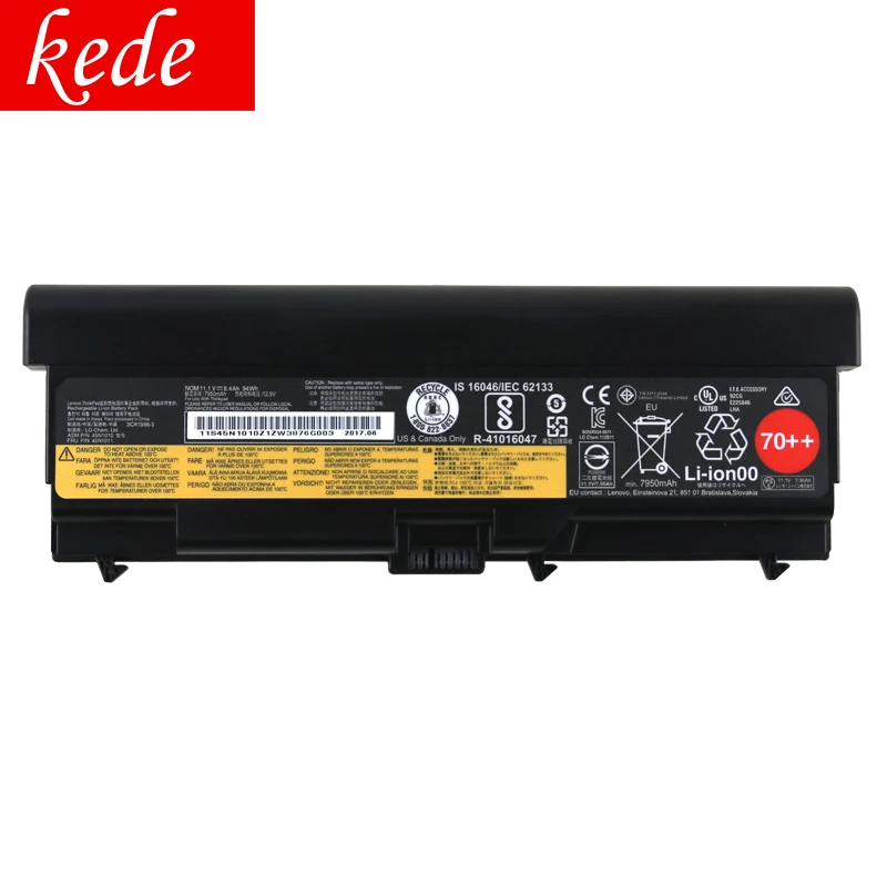 Kede Оригинальный аккумулятор для ноутбука Lenovo ThinkPad T430 T430I T530 T530I W530 SL430 SL530 L430 L530 45N1007