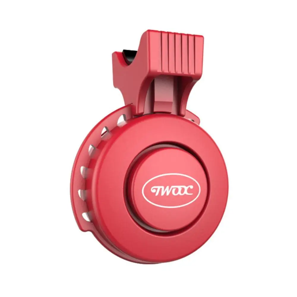 Cycling electric warning horn usb recharged bicycle bell ring Waterproof dust-proof and fall-proof bicycle handlebar accessories - Цвет: Красный