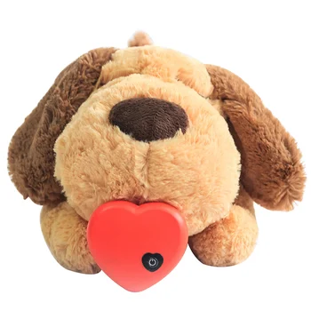 

With Heartbeat Multifunction Training Stress Relief Dogs Cats Anxiety Reduce Puppy Behavioral Aid Toy Soft Plush Accompanying