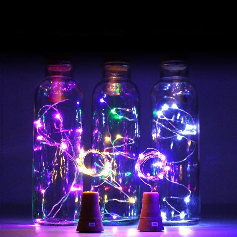 

LED Garland 1m/2m/3m Cork Shaped LED String Light Copper Wire String Outdoor Fairy Lights Christmas Decorations for Home Navidad