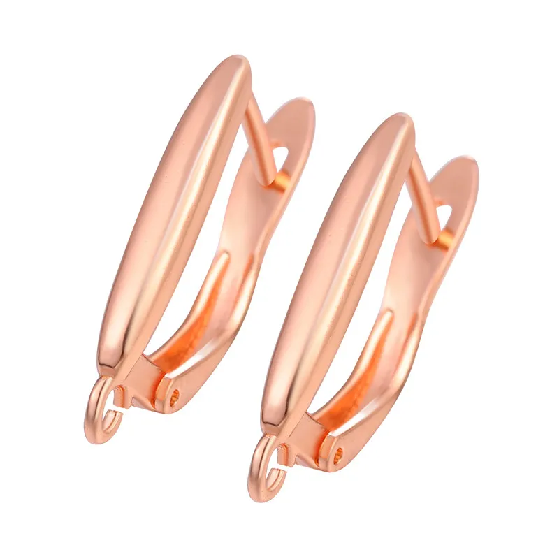 Rose gold 2 пары сережек для женщин, изготовление ювелирных изделий, ручная работа, застежка с кисточками, аксессуары для сережек, крючки, серьги для изготовления ювелирных изделий - Окраска металла: Rose gold