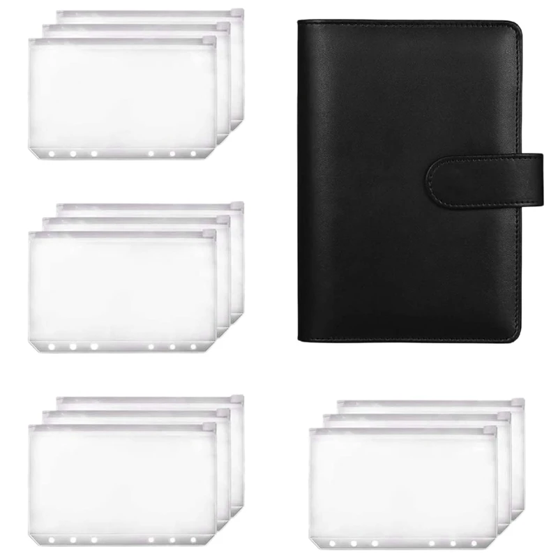 A6 Binder Planner Notebook Binder and 12 Pieces 6 Hole Binder Zipper