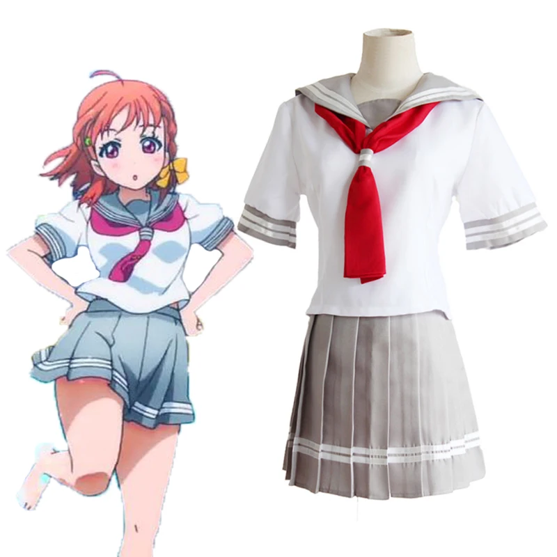 Аниме Love Live Sunshine Косплей костюмы таками Чика Костюм Униформа Хэллоуин