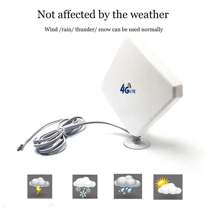 Antenna MIMO a banda larga direzionale 35dBi da esterno 3G 4G LTE ad alto guadagno 3 metri Antenna a pannello RG174 For Router