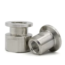 

KF16 KF25 KF40 Stainless Steel Internal Thread Adapter Vacuum Metric Flange Joint Internal Thread Nut 304 Threaded Joint