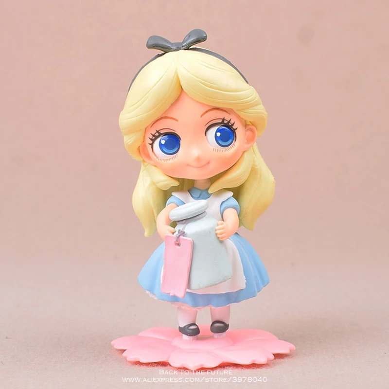 PANCOAT WARM 5cm Alice in The Wonderland Action Figure Model Anime Mini  Decoration PVC Collection Figurine Toy Model for Children